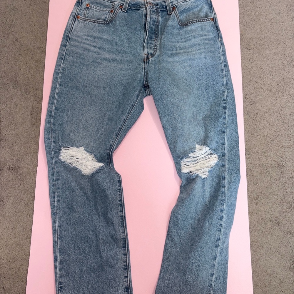 Levi's 501 Original Light Blue Denim Jeans